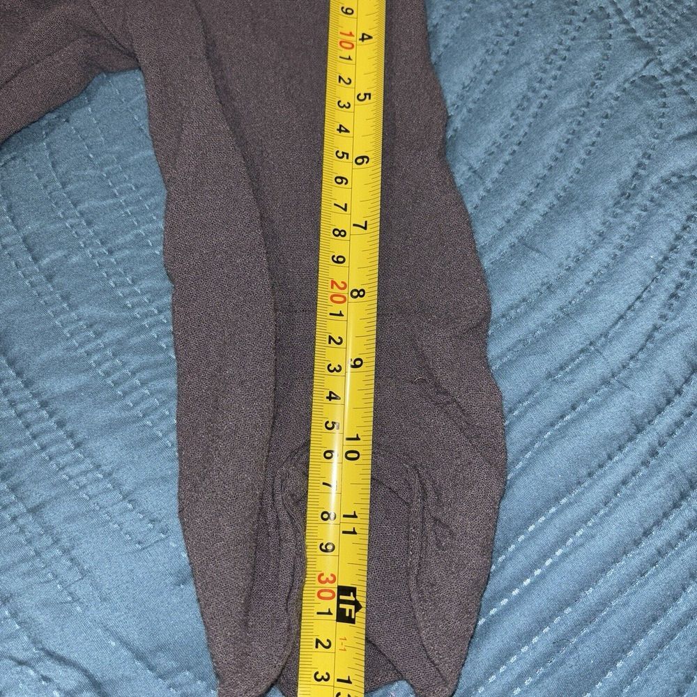 Zara Drop Waist Mini Dress Pleated Henley Top Small Brown Gauze Neutral Minimal - Picture 8 of 12